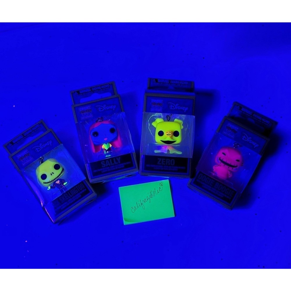 The Nightmare Before Christmas Pocket Pop! Blacklight Keychains, 4pcs
